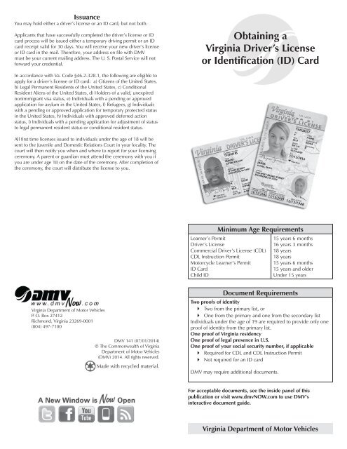 New Look of Driver's Licenses  Virginia Department of Motor Vehicles