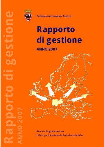 Rapporto di gestione - Giunta - Provincia autonoma di Trento