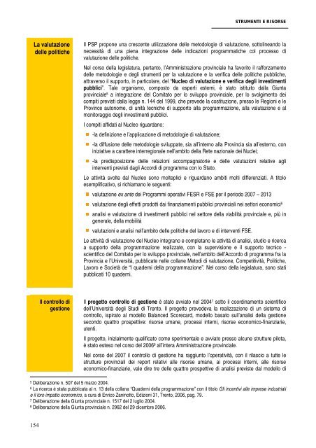Rapporto di gestione - Giunta - Provincia autonoma di Trento