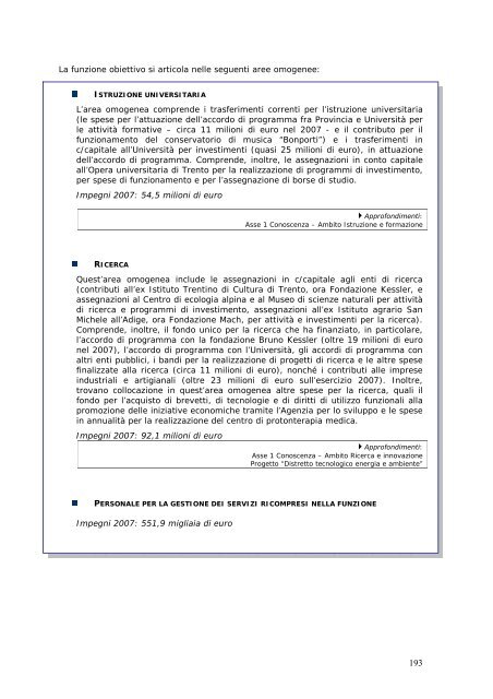 Rapporto di gestione - Giunta - Provincia autonoma di Trento