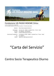 Carta del Servizio - fondazione un passo insieme onlus