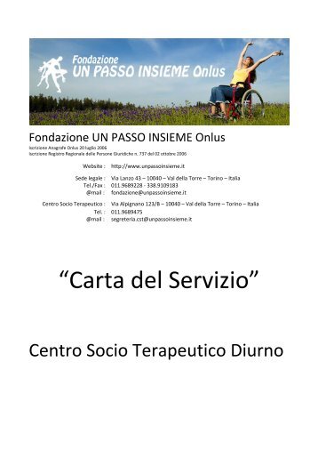 Carta del Servizio - fondazione un passo insieme onlus
