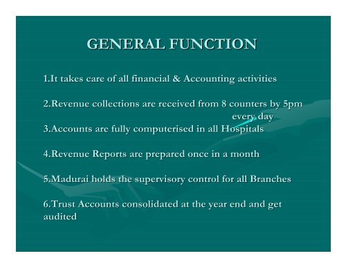 FINANCE & ACCOUNTS DEPARTMENT OBJECTIVES - LAICO