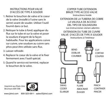 copper tube extension braze type access valve extension de la ...