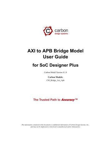 Carbon AXI to APB Bridge Model User Guide - Carbon Design ...