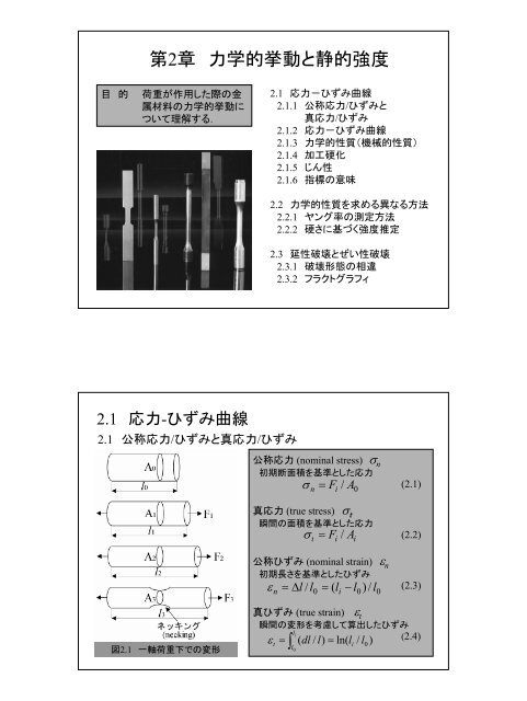 第2章 力学的挙動と静的強度