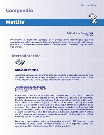 notas de prensa - MetLife