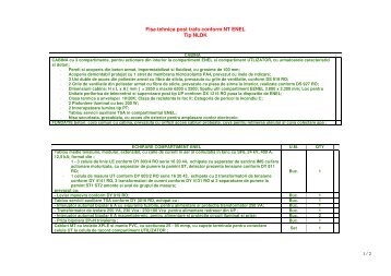 Fisa tehnica post trafo conform NT ENEL Tip NLDK - Electrotehno