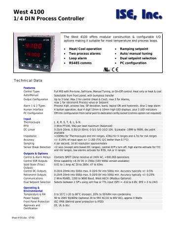 West 4100 Temperature Controller - Instrumentation Central