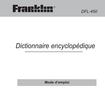 Dictionnaire encyclopédique - Franklin Electronic Publishers