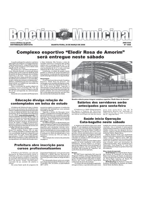 EdiÃ§Ã£o NÂº 1068_ediÃ§Ã£o extraLRF - Valinhos