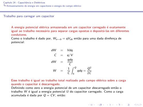 Capítulo 24 - Capacitância e Dielétricos