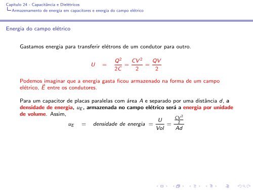 Capítulo 24 - Capacitância e Dielétricos