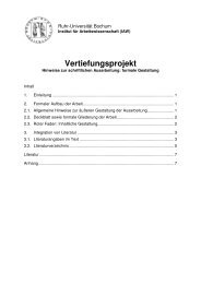 Merkblatt zur schriftlichen Ausarbeitung - Ruhr-UniversitÃ¤t Bochum