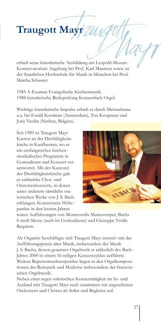 Jahresprogramm 2004 - Kirchenmusik an der Dreifaltigkeitskirche ...