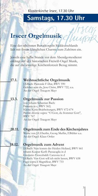 Jahresprogramm 2004 - Kirchenmusik an der Dreifaltigkeitskirche ...