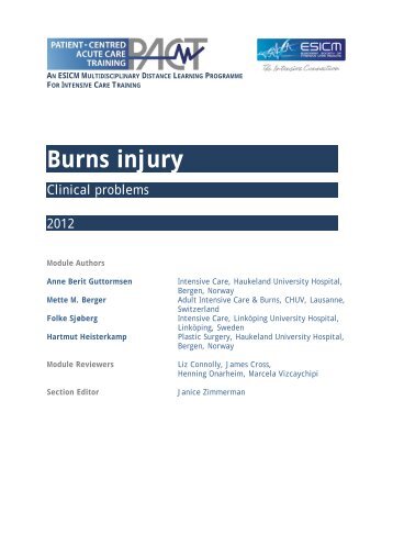 Burns injury - PACT - ESICM