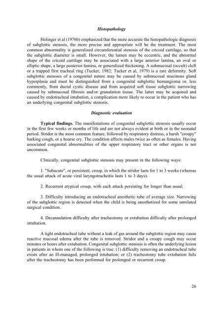 1 Chapter 99: Congenital Disorders of the Larynx ... - Famona Site