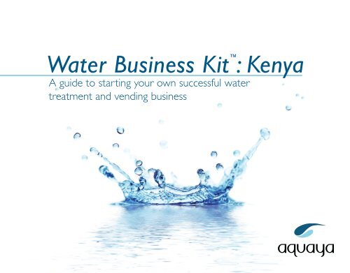 Water Business Kit : Kenya - Aquaya
