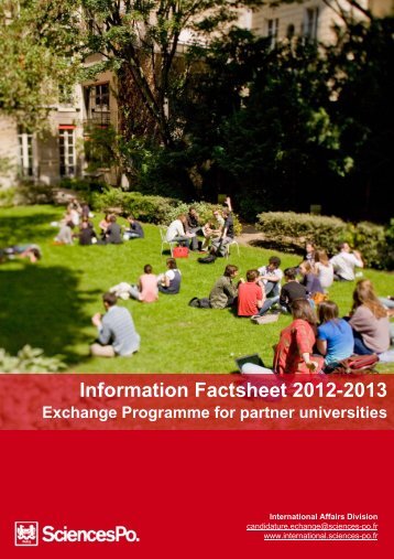 Information Factsheet 2012-2013 - Sciences-Po International