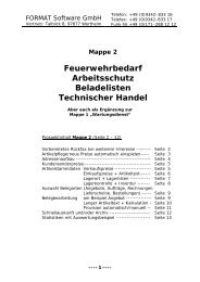 Mappe 2 Feuerwehrbedarf Arbeitsschutz ... - Format Software GmbH