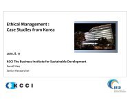 Ethical Management : Case Studies from Korea - FINPYME