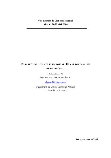 2.19. Desarrollo humano territorial: una aproximaciÃ³n metodolÃ³gica