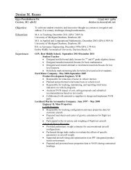 resume - CTools - University of Michigan