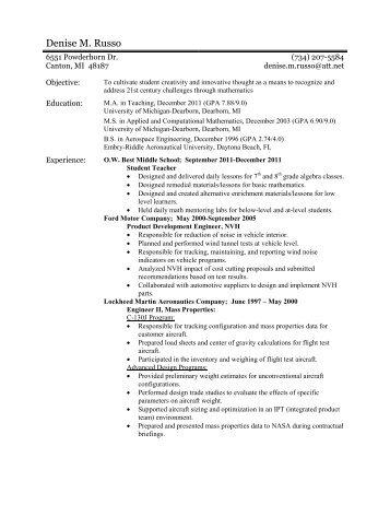 University of michigan resume - Resume Ctools University Of Michigan