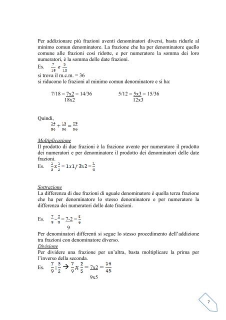 L'insegnamento/apprendimento dei numeri razionali nella scuola