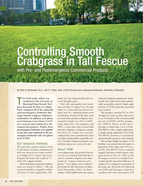 the Fate of Field Paspalum Control - The Paginator