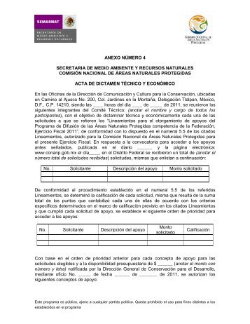 ANEXO 4 Acta de Dictamen Difusion.pdf - Conanp