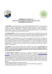 Regolamento Torneo Intercollegiale di Calcio a 5 - Ente Regionale ...