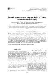 Ion and water transport characteristics of Nafion ... - ResearchGate