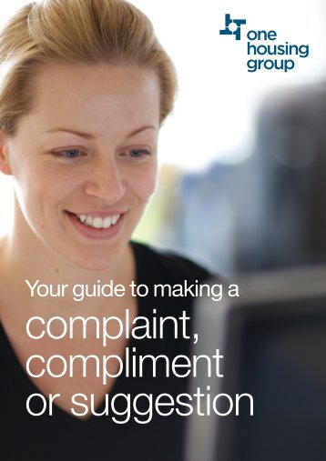 complaint, compliment or suggestion - One Housing Group