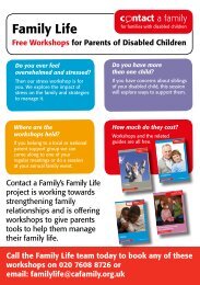 Flyer â Family Life 2012-2013 - Contact a Family