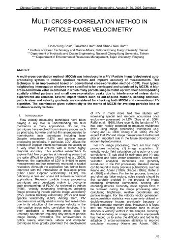 multi cross-correlation method in particle image velocimetry