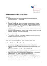 Prof. Dr. Ulrike Schuler - Theologische Hochschule Reutlingen