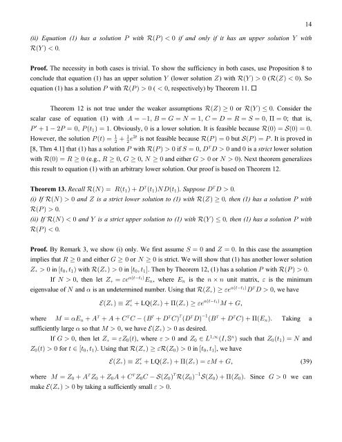 1 Upper-Lower Solution Method for Differential Riccati Equations ...