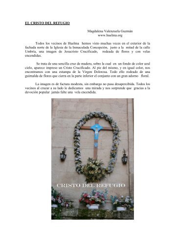 EL CRISTO DEL REFUGIO - HUELMA: Historia y Cultura