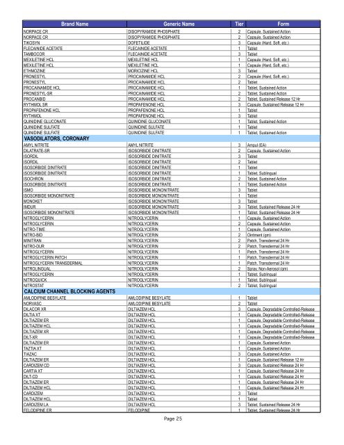 Trustmark/Starmark Formulary Drug List April 2008 - Resource ...