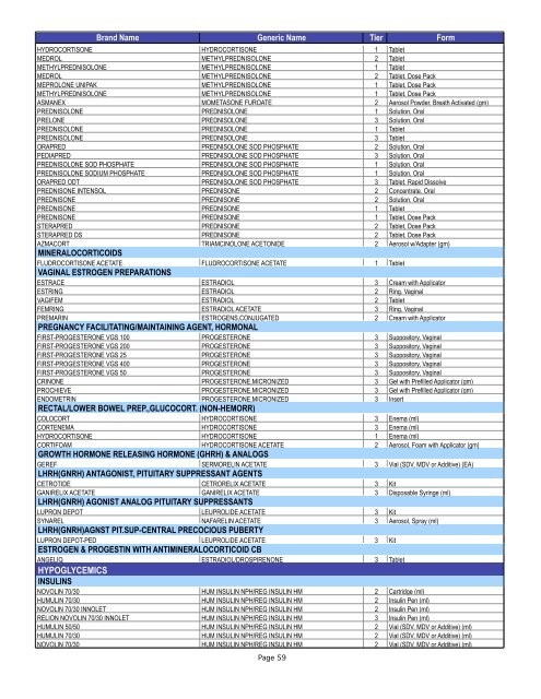 Trustmark/Starmark Formulary Drug List April 2008 - Resource ...