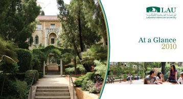 At a Glance - LAU Publications - Lebanese American University