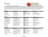 Plant List: - Conservation Garden Park