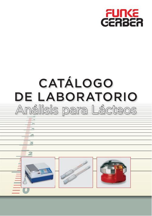 CATÁLOGO DE LABORATORIO Análisis para Lácteos - Funke Gerber
