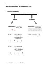 EKG â SupraventrikulÃ¤re HerzrhythmusstÃ¶rungen - Medizin 2