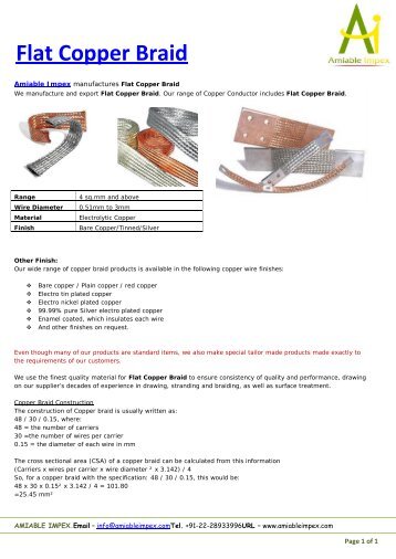 Flat Copper Braid - Amiable Impex
