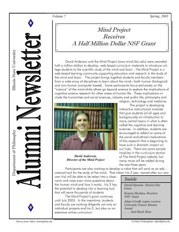 03 alumni newsletter - Philosophy - Illinois State University