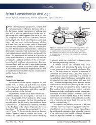 Spine Biomechanics and Age - Spinal Research Foundation