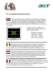 TFT LCD INSPECTION SPECIFICATION - Acer Support